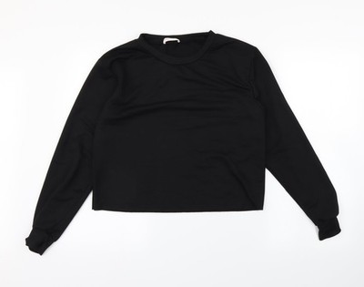 ROMWE Damen Pullover Sweatshirt schwarz Größe M