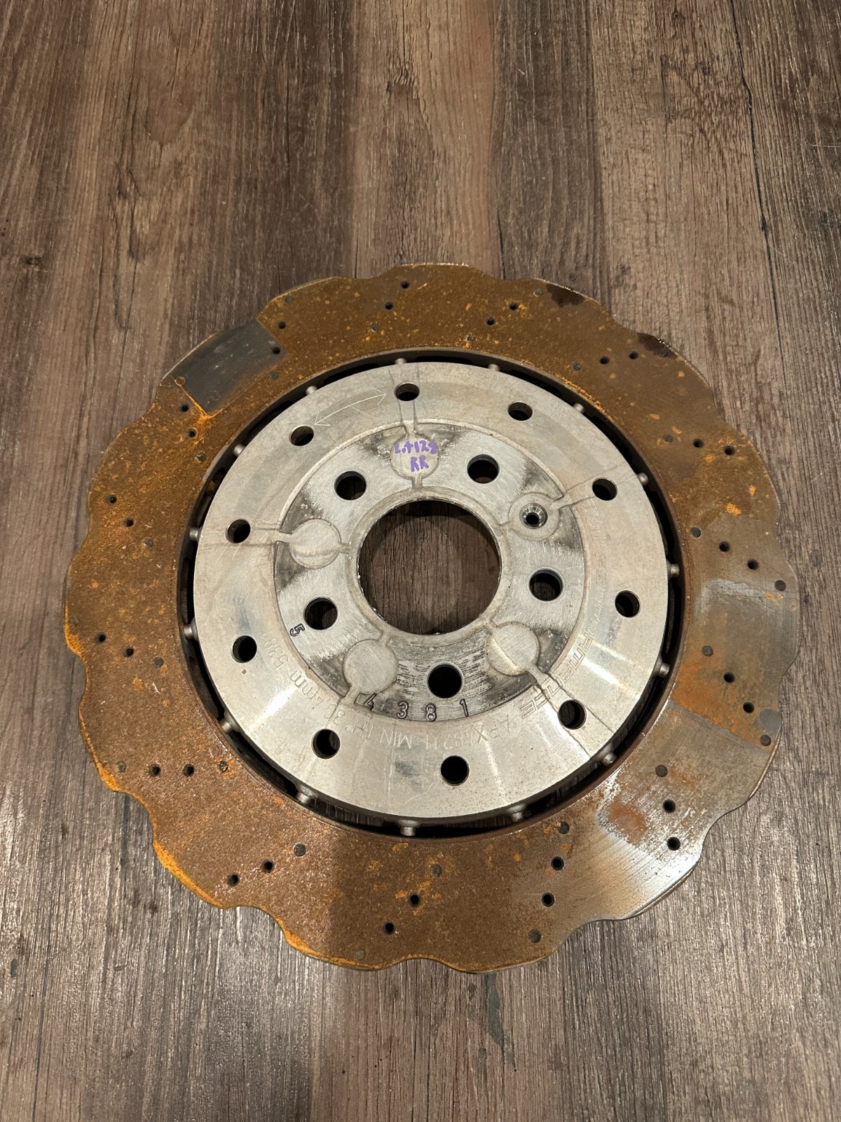 2017 AUDI R8 REAR REAR BRAKE DISC ROTOR OEM