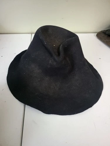 Men's Hat Black Felt  size ~8  used in Civil War Reenactment Set