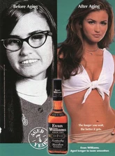EVAN WILLIAMS BOURBON WHISKEY BEFORE AFTER SEXY GIRL WOMAN PHOTO PRINT AD