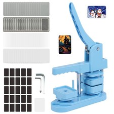 MK.Bear Button Maker Machine 60x40mm Rectangle DIY Pin Press 100 Pcs Supplies