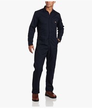 Dickies Mens Long Sleeve Coveralls Work Wear Uniform - 4XL - Dark Navy - NEW
