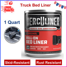 J-b Weld Herculiner Truck Bed Liner Black 1 Quart Durable Skid-resistant Protect J-b Weld Herculiner Truck Bed Liner Black 1 Quart Durable Skid-resistant Protect