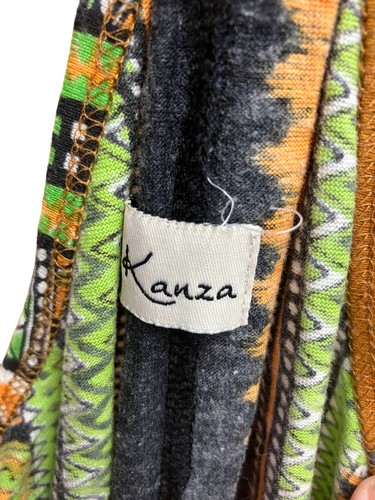 Kanza Dashiki Kaftan Dress Sleeveless Multi Pattern Cotton - Size S/M - Picture 2 of 5