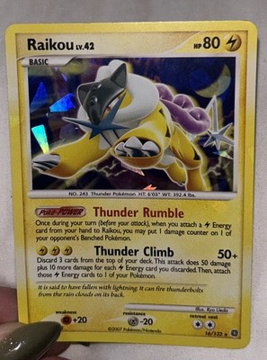 Raikou - (Cracked Ice Holo) 016/132 Miscellaneous Cards & Products Holo