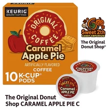 Donut Shop Caramel Apple Pie K-Cup Pods Light Roast 50ct Keurig Original Coffee.