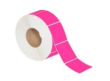 4 x 3 Fluorescent Pink Thermal Transfer Labels Total 8000 Labels 4 Rolls