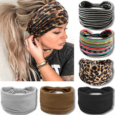 Boho Knotted Headbands for Women - Large African Turbans - Wide Headbands