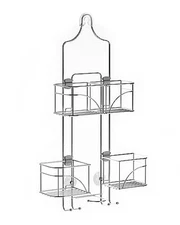 Zenna Home Expandable Over-The-Shower Caddy, Chrome