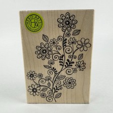 Hero Arts Flower Swirl Vine K5486 Wood Mounted Rubber Stamp 4x3