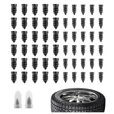 60 Pcs Tire Repair Rubber Nails Tire Puncture Repair Screws Kit W Screwdriver