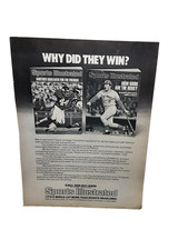 Sports Illustrated 1977 Ad NFL Vikings Foreman Reds Bench Football Baseball