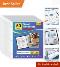 50 Count Polypropylene Sheet Protectors - Ideal for Organizing Documents