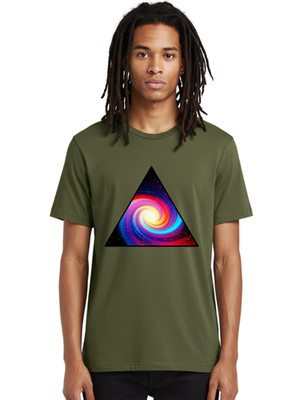 Galaxy-Swirl Mens Graphic Tee, 100% Cotton, Casual Summer Wear