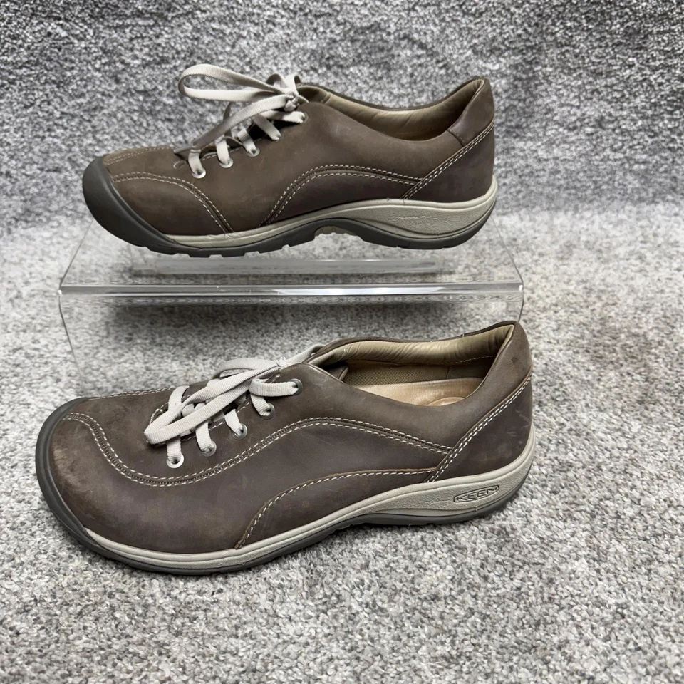 Keen Shoes Womens Size 8 Brown Leather Oxford Walking Lace Up Rubber Toe Casual - Image 2 of 4