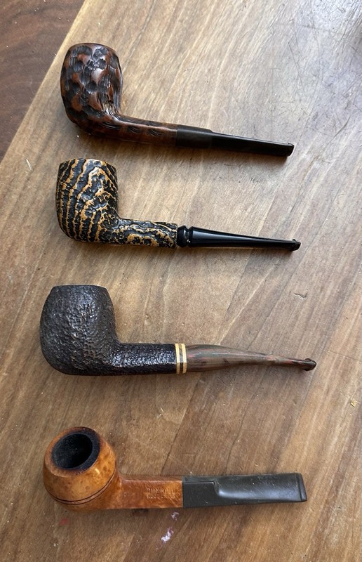 Lot Of 4  Vintage Estate Tobacco Pipes Meerschaum Yello Bol  Savinelli Dunhill