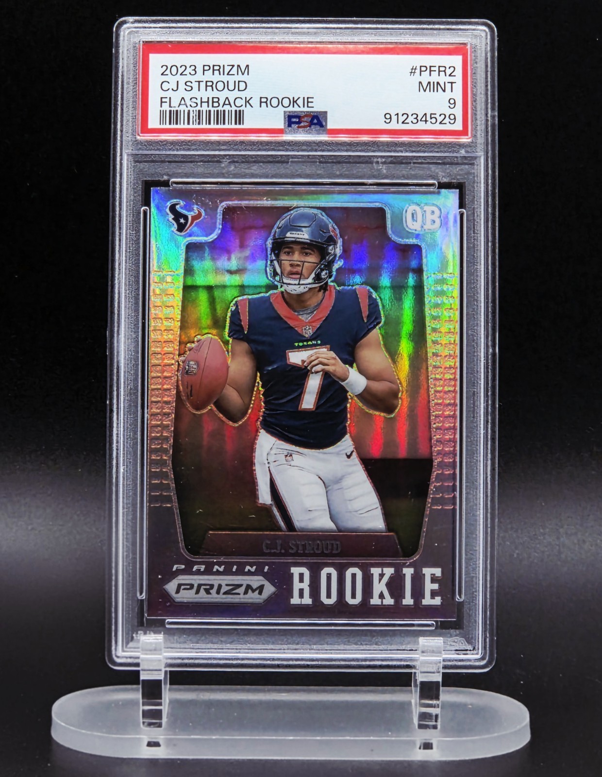2023 Panini Prizm - Flashback Rookie C.J. Stroud #PFR-2 Silver Prizm -PSA:9