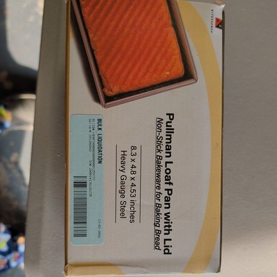 Pullman Loaf Pan W Cover Bread Toast Mold Corrugated Loaf Pan W Lid  Dough New