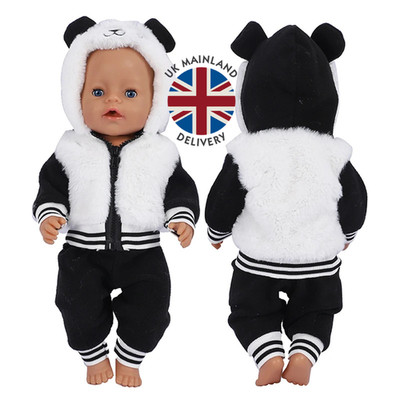 18 Zoll Puppenkleidung Leopardenmuster Outfit Set 43 cm Puppenkleid Zubehör Mode