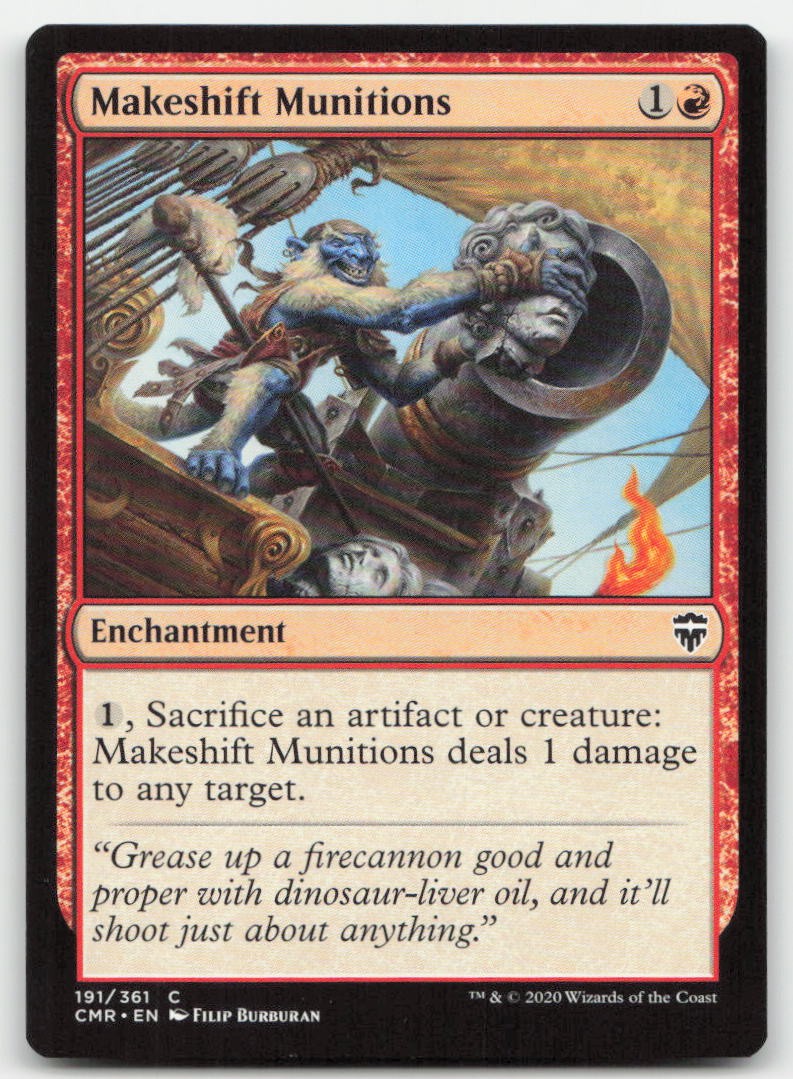 Makeshift Munitions 191 CMR Commander Legends Magic MTG NM