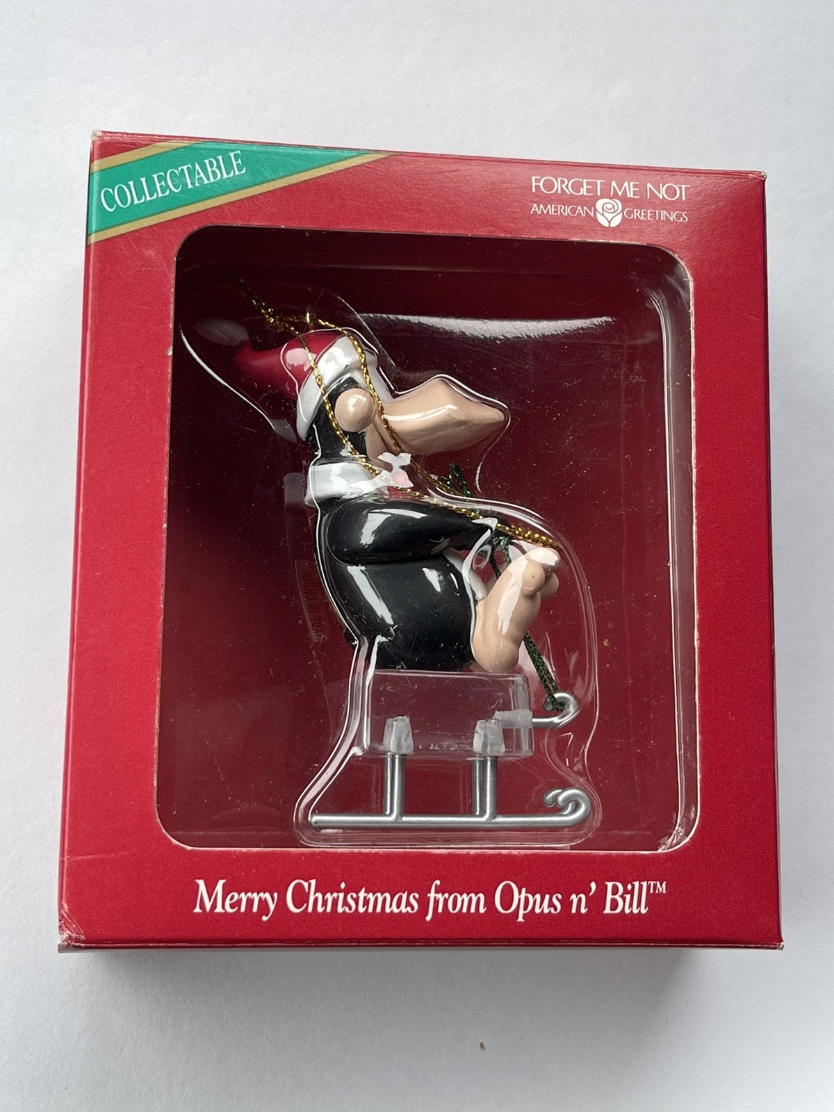 1996 American Greeting Christmas Ornament, Merry Christmas From Opus N' Bill