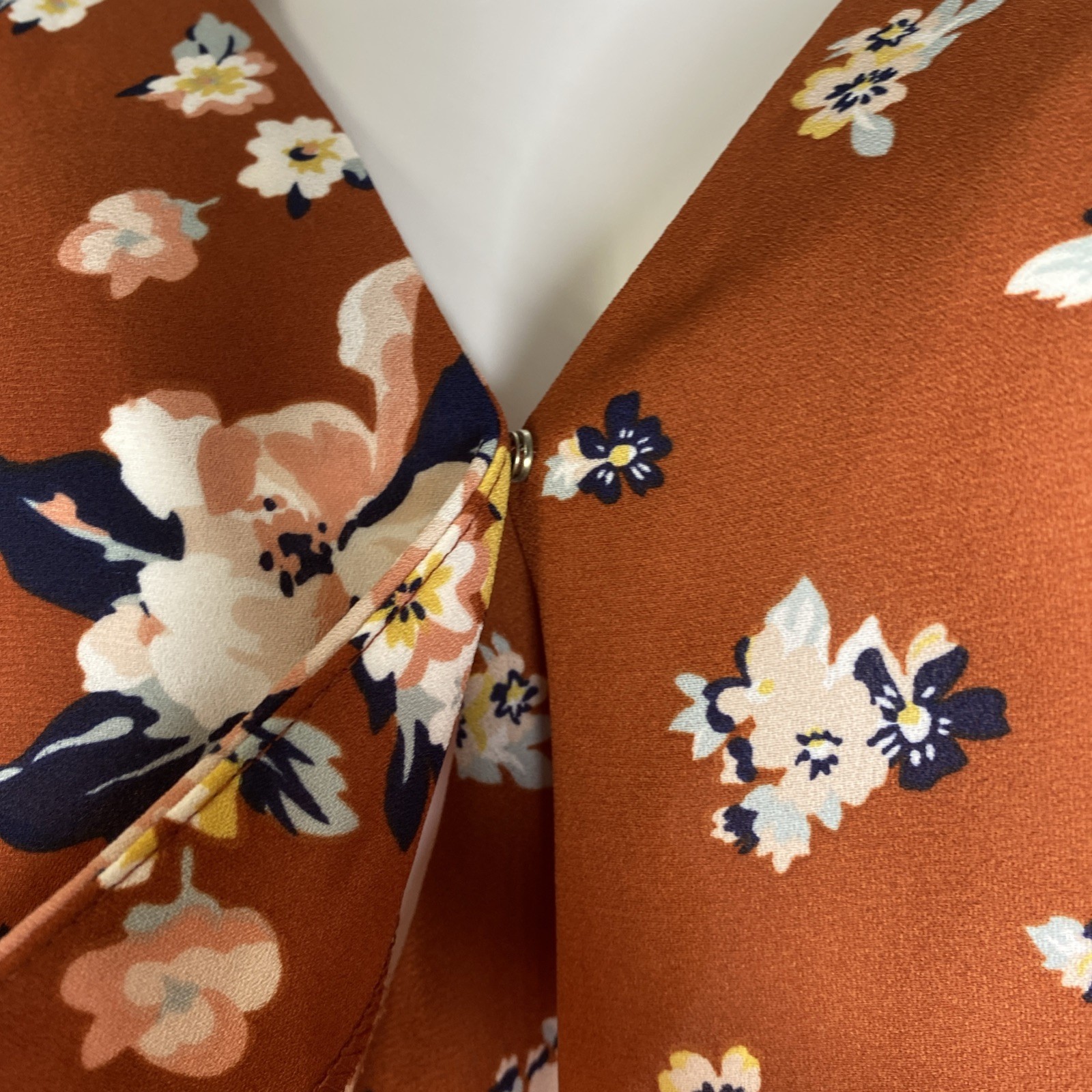 Cato Womens Fall Floral Patchwork Flutter Sleeve … - image 4