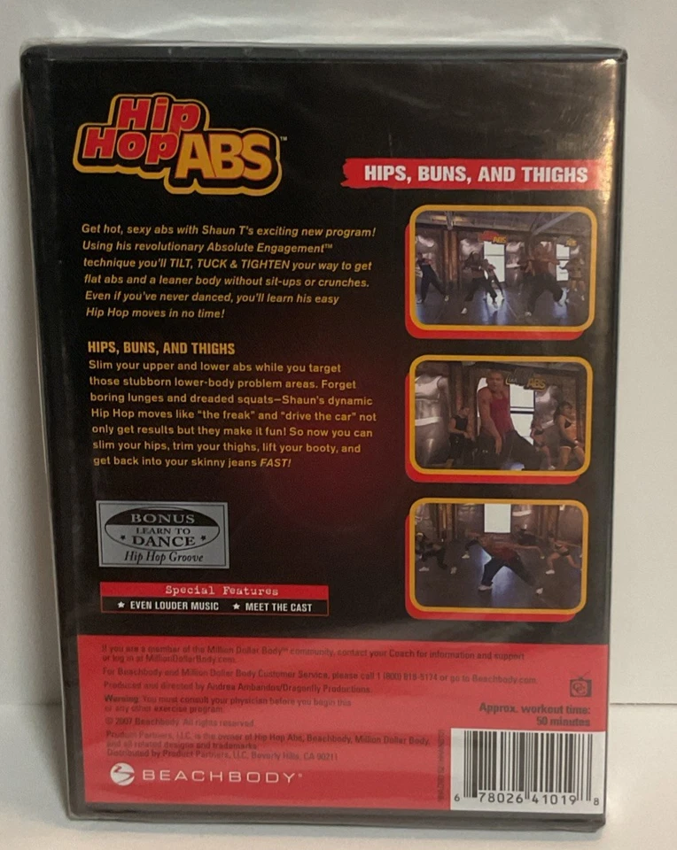 New Sealed 2007 HIP HOP ABS “Hips, Buns, Thighs” DVD - Image 2 of 2