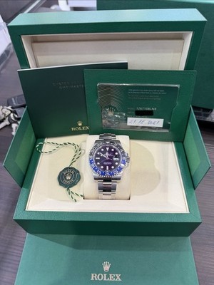 2021 Rolex GMT-Master II 126710BLNR Batman Silver Oyster Bracelet - Full Set