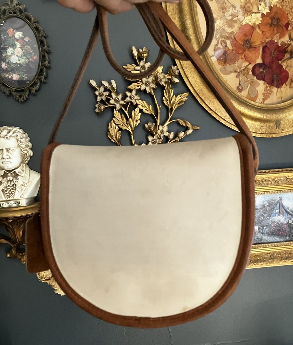 Vintage Coach Spectator  Mini Bag Bone And Tabac crossbody purse View 3