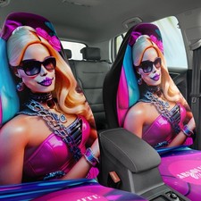 Skull Pink Queen Car Seat Covers Set Of 2. Hot Skeleton Girl New Driver Gift Skull Pink Queen Car Seat Covers Set Of 2. Hot Skeleton Girl New Driver Gift