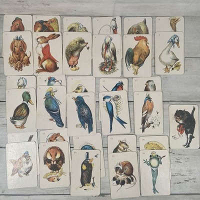 Vintage Schwarzer Peter Black Peter Animal Card Game Complete 33 Set Germany