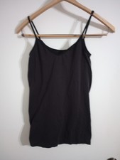 APT 9 Stretch BLACK CAMI Camisole Adjustable Straps Tank Top Blouse, size SMALL