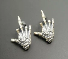Handmade Unique Sterling Silver Middle Finger Skeleton Hand Earrings Punk Gothic