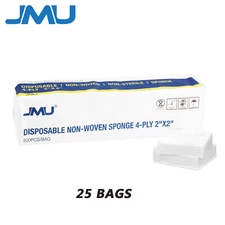 5000PCS 4-Ply Non-Woven Sponges Disposable Cotton Gauze Pad First Aid 2"x2"