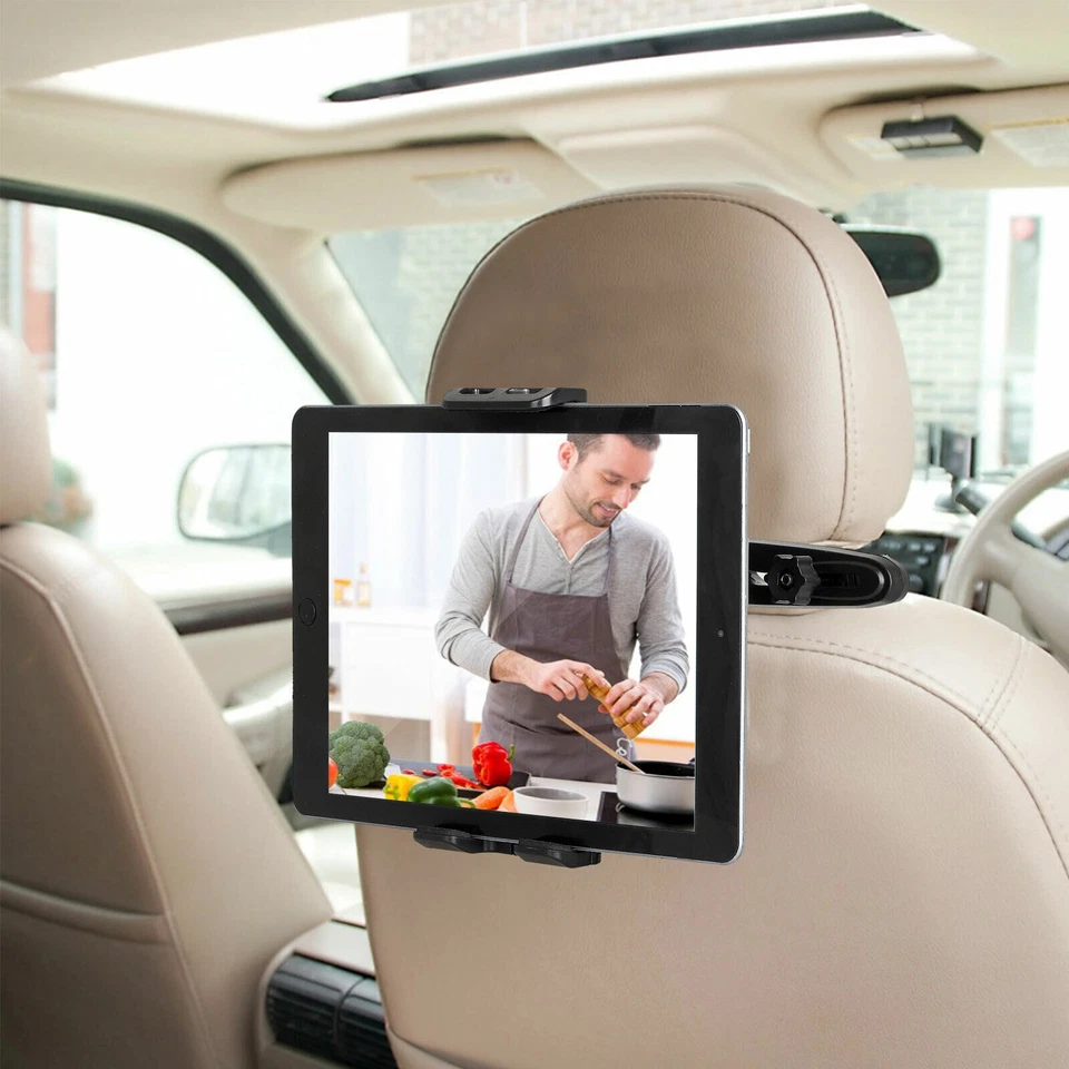 360° Car Back Seat Headrest Mount Holder Stand for 4-12Inch Phone Tablet PC iPad - Image 4 of 4