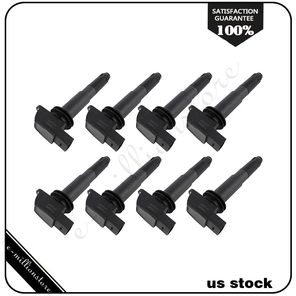 8 Pcs Ignition Coils fits 2003 2004 Porsche Carrera GT Cayenne V8 V10 4.5L 5.7L
