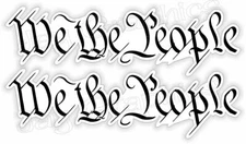 We The People Patriotic USA Hard Hat Sticker Decal