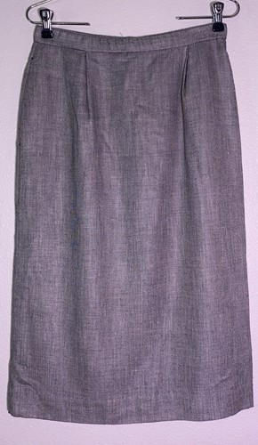 Pendleton Womens 8 Pencil Skirt Navy White Zigzag Knee Length Silk Blend Lined