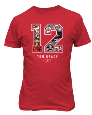 Tom Brady Tampa New England Football GOAT 12 Collage Unisex T-Shirt