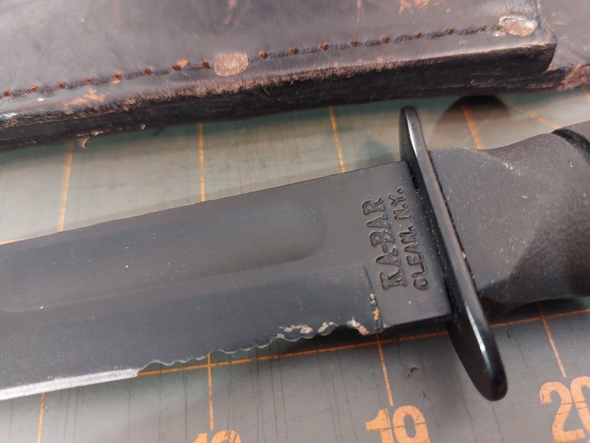 KA-BAR Olean NY USA 1211 Full Size Serrated / Plain Edge | eBay