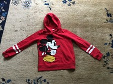 H M x DISNEY Mickey Mouse Red Kids Hoody Sweatshirt Disneyland for 10 - 12 yr