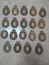 19 placche per interruttori antichi vintage metallo dorato rari