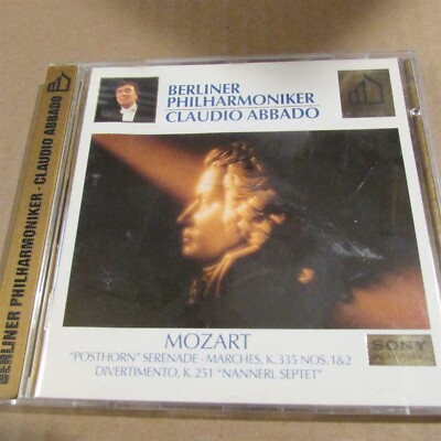MOZART Posthorn Marches Divertimento ABBADO Berliner GOLD CD Sony