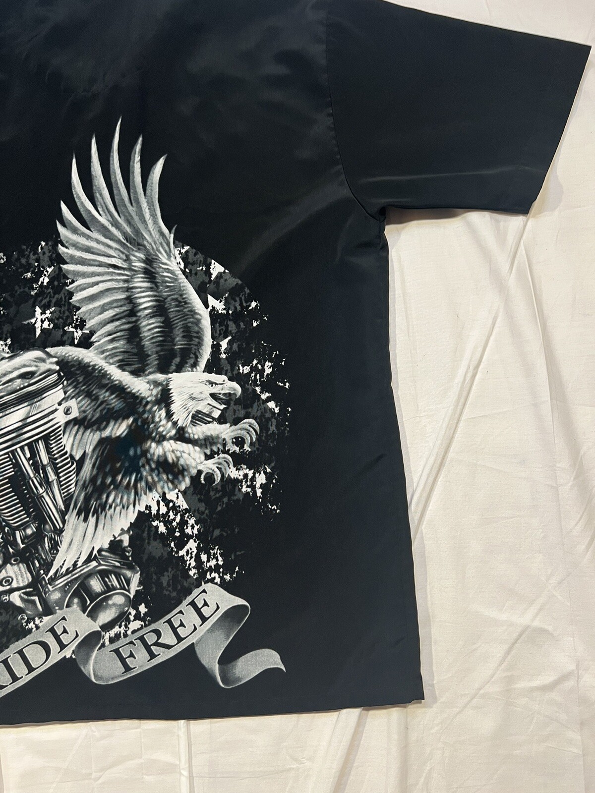 Bald Eagle Button Down Shirt Men Large Motorcycle… - image 14
