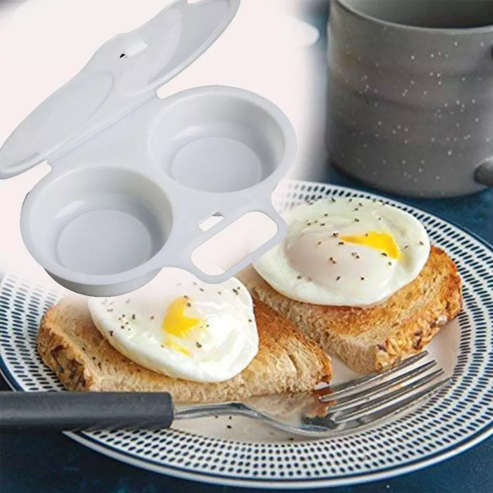 Microwave Double Cup Egg Cooker Steamer Perfect Eggs BEST eBay