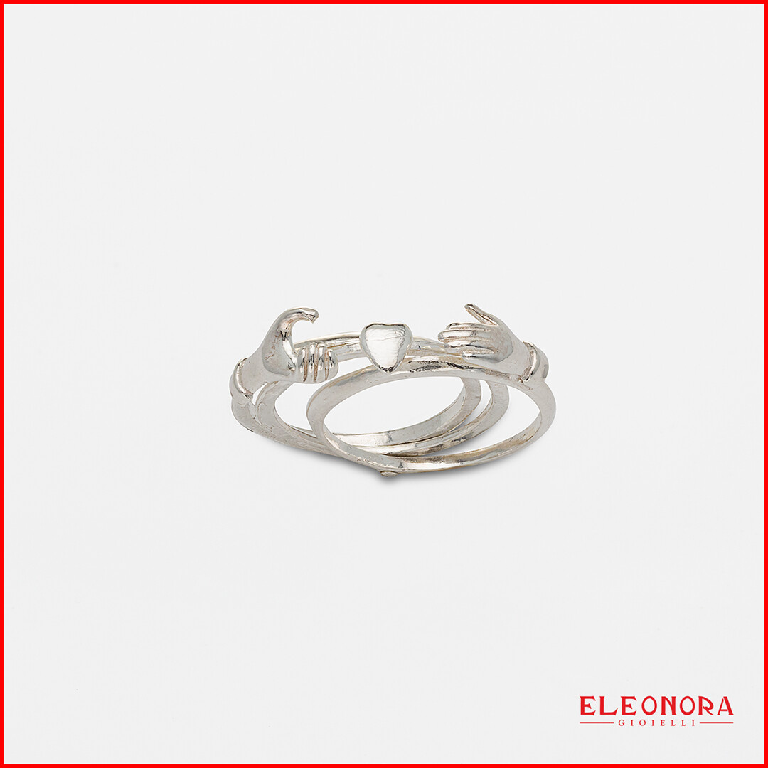 anello fede fedina da fidanzamento in argento 925 di Santa Rita