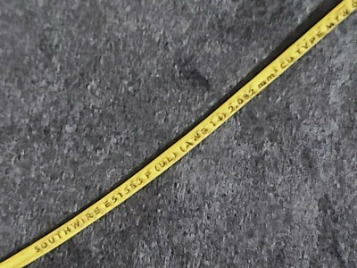 Southwire #14awg 19 Stranded THHN/THWN/MTW Building Wire 600V Yellow /100ft