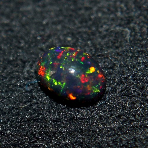 Opale 7 X 5 Mm - Opale Di Fuoco Etiope Nero Naturale - Opale Nero - Foto 7