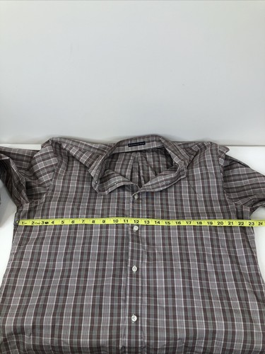 Lands' End 16 1/2 33 No Iron Pinpoint Oxford Long Sleeve Button Front Shirt - Picture 9 of 9