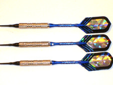 Soft Tip Darts Used, 11 Gram Plated with New Aluminum Shafts Flights 1415